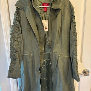 CM Women's Olive Trench Coat
